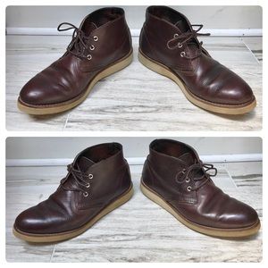Red Wing Shoes Leather Brown Chukka  Boots Size 9